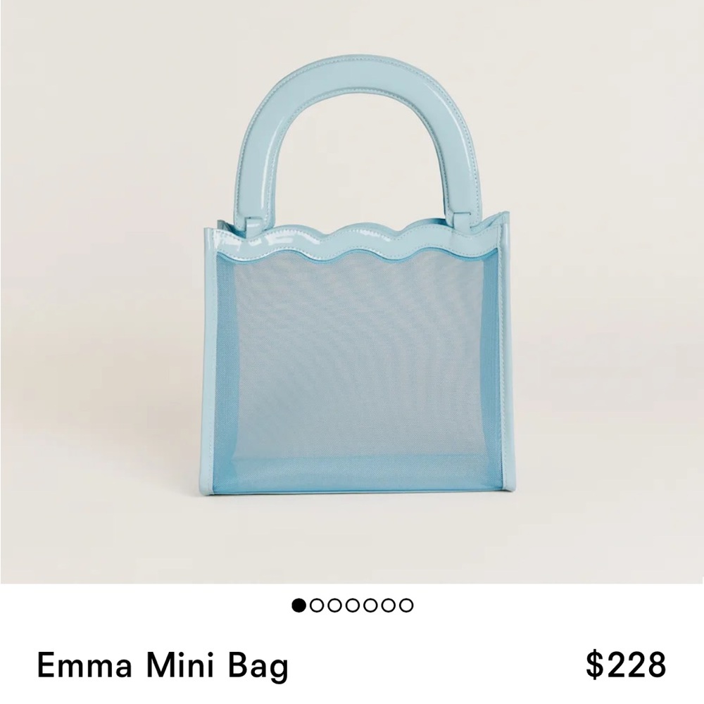 Reformation Blue Mini Bag Structured Design NWT